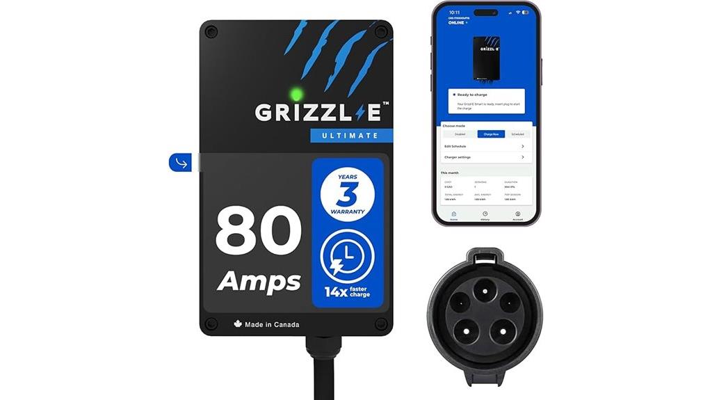 black j1772 ev charger