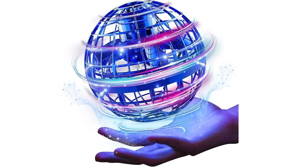 blue flying orb ball