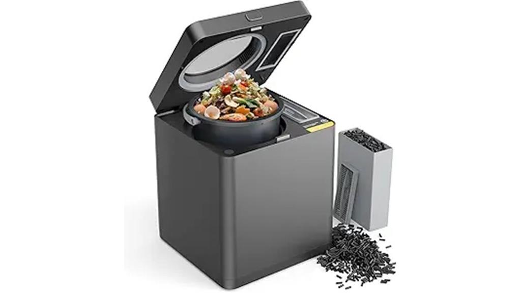 electric compost bin with odorless auto cleaning
