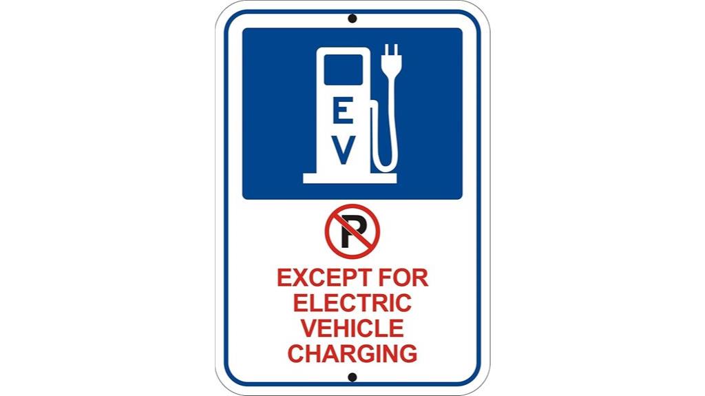 ev charging weatherproof sign
