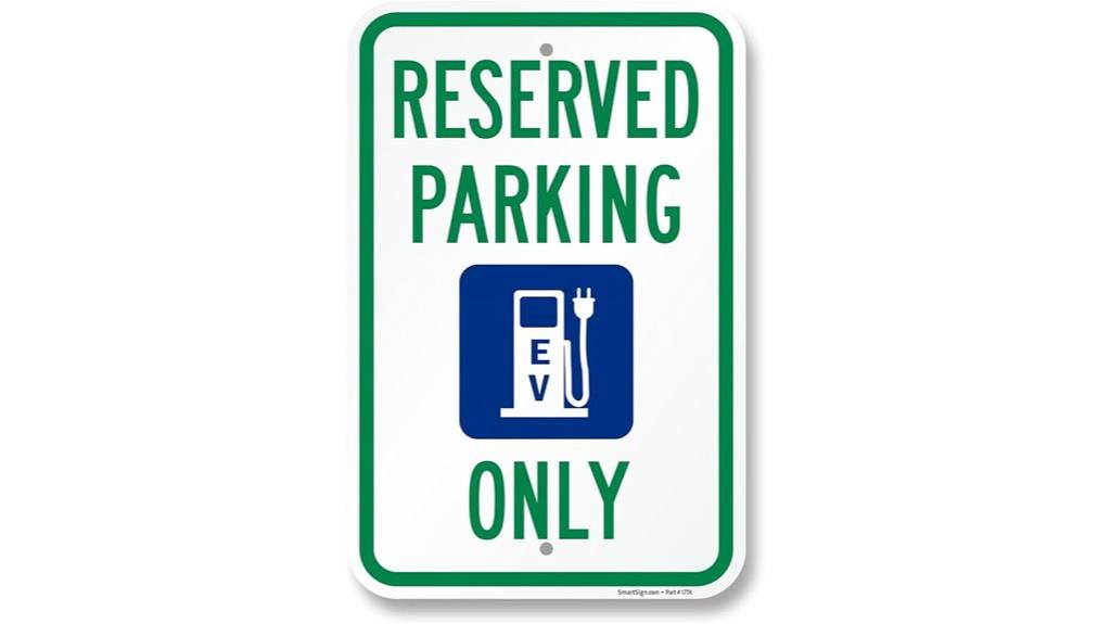 ev parking reserved sign