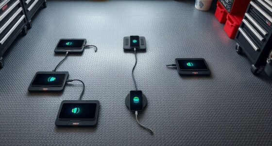 garage device charging mats