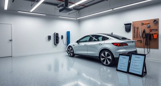 garage ev charging setup