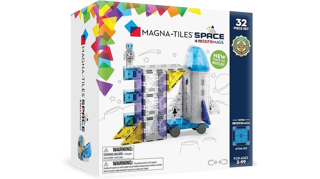 magnetic space themed building set