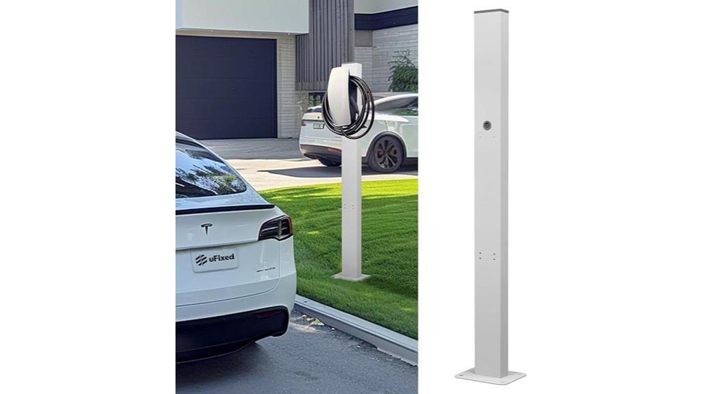 outdoor tesla charger stand