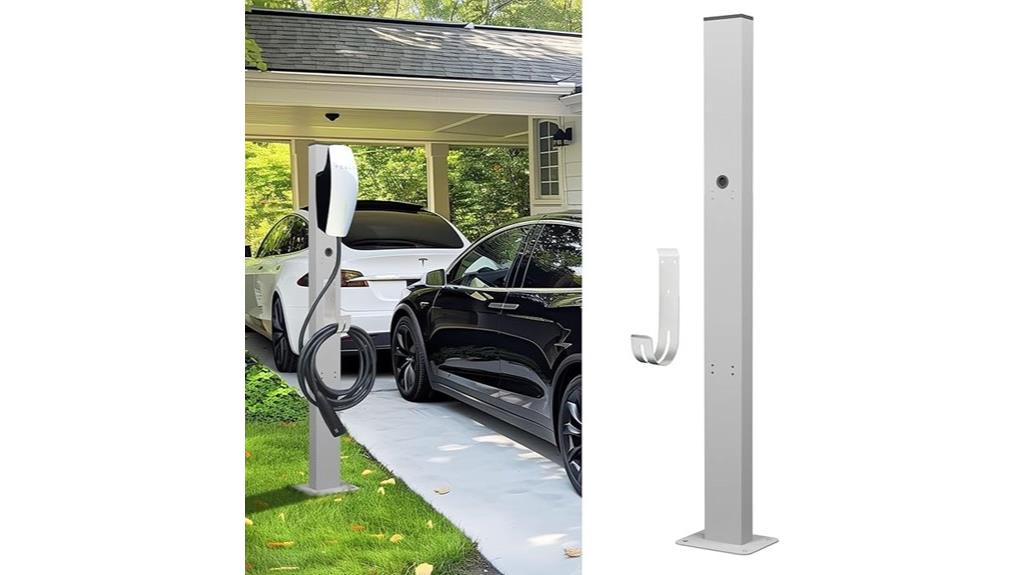 outdoor tesla charging pedestal