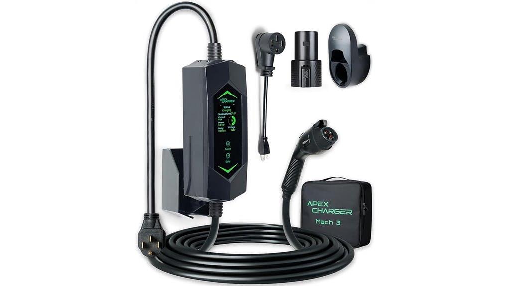 portable ev charger with connectors