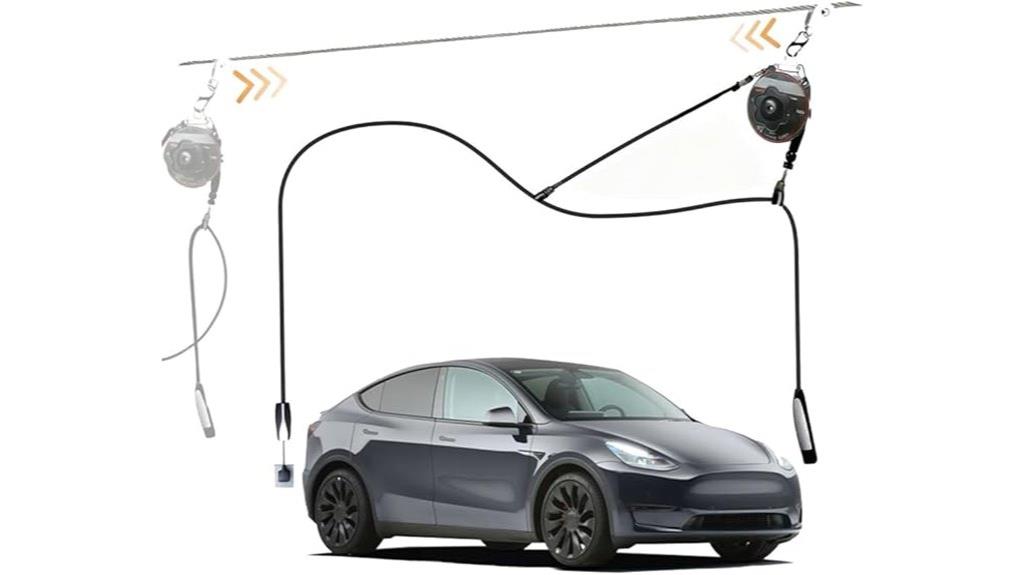 retractable ev charger organizer