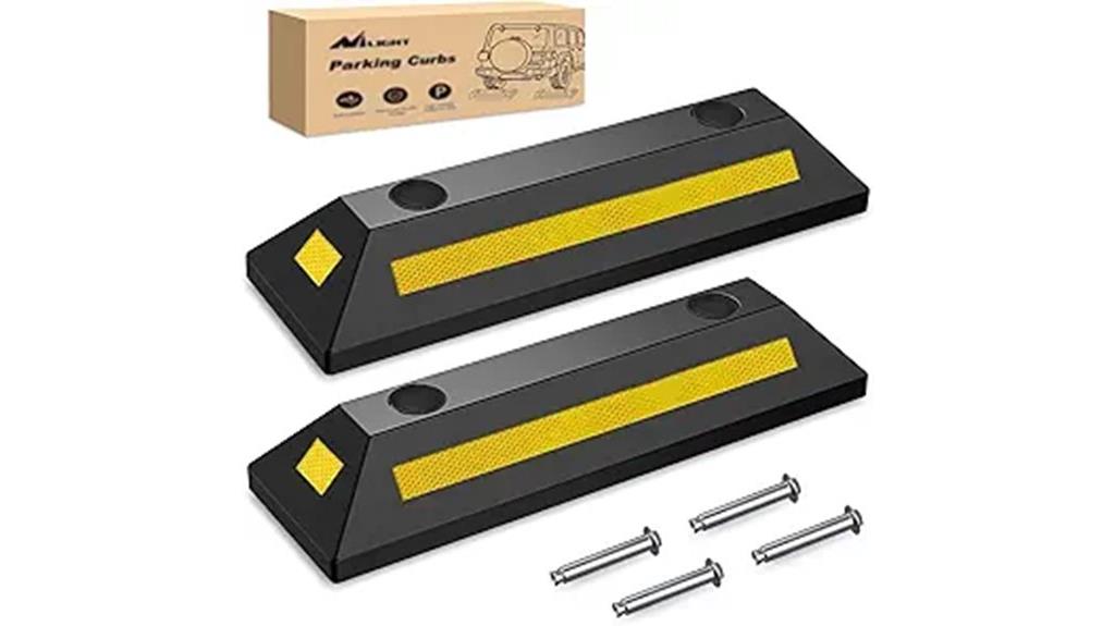 rubber parking stops two