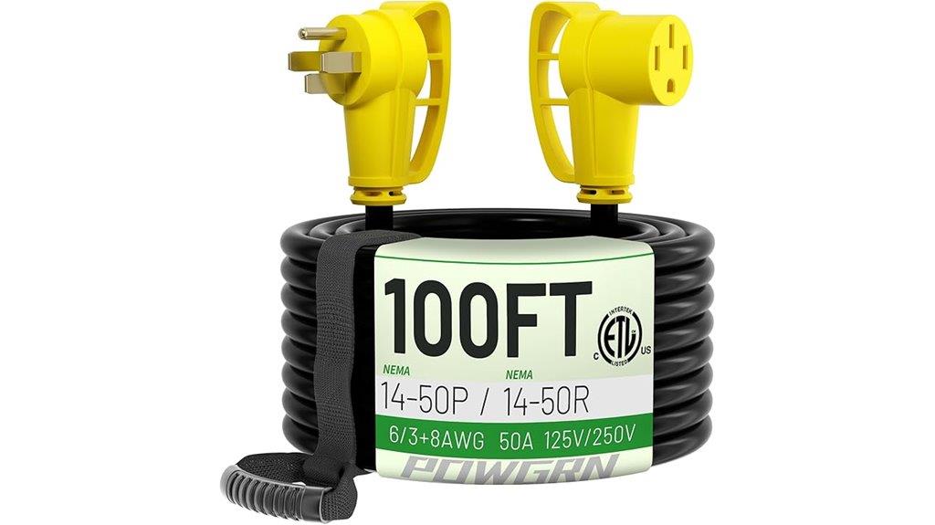 rv and ev extension cord