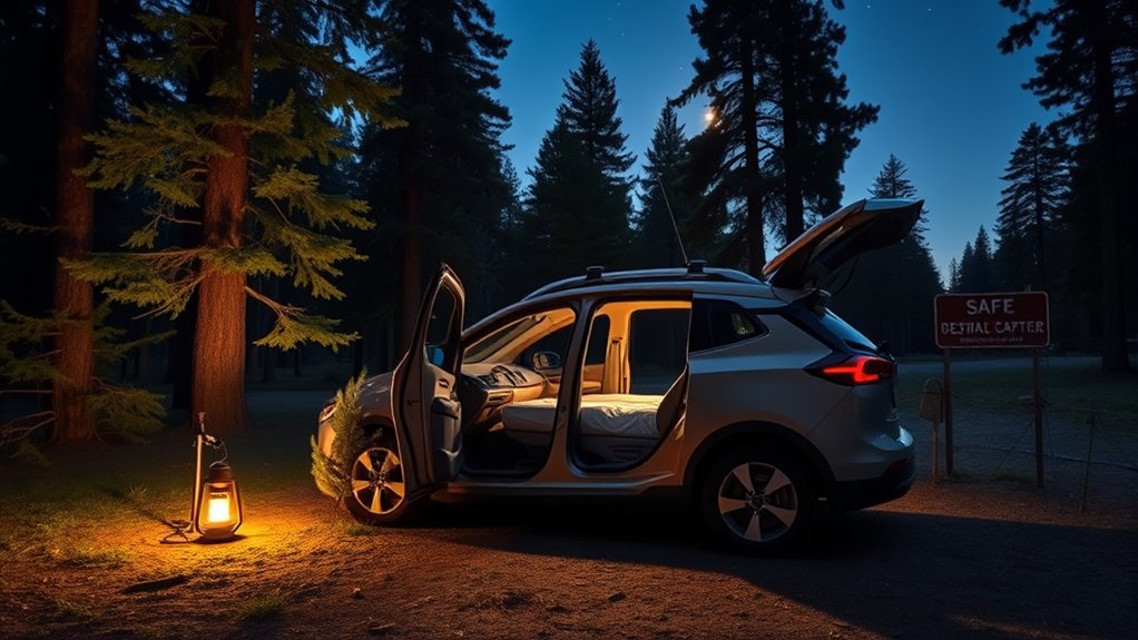 select safe well located campsite