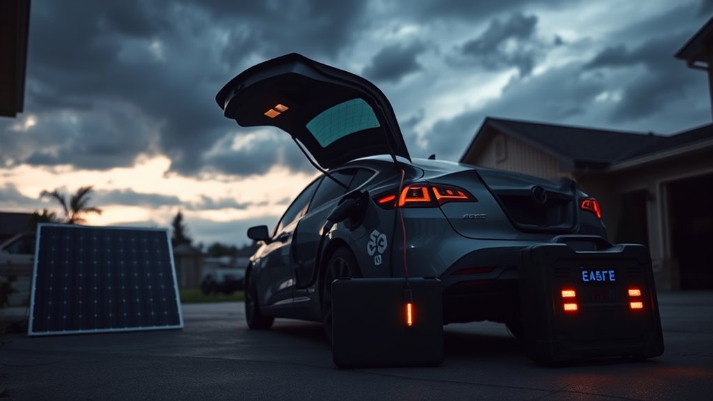 solar powered emergency vehicle charging