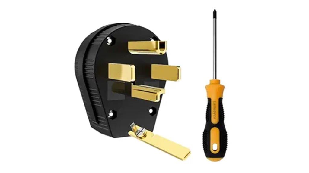 straight blade angle plug