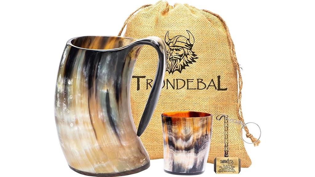 viking horn mug size