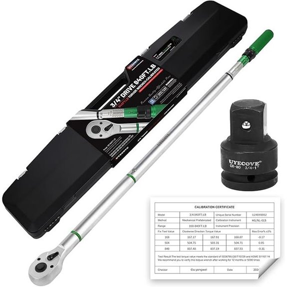 3/4-Inch Drive Click Torque Wrench (160-840 FT.LB)