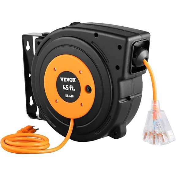 VEVOR 45 FT Retractable Extension Cord Reel