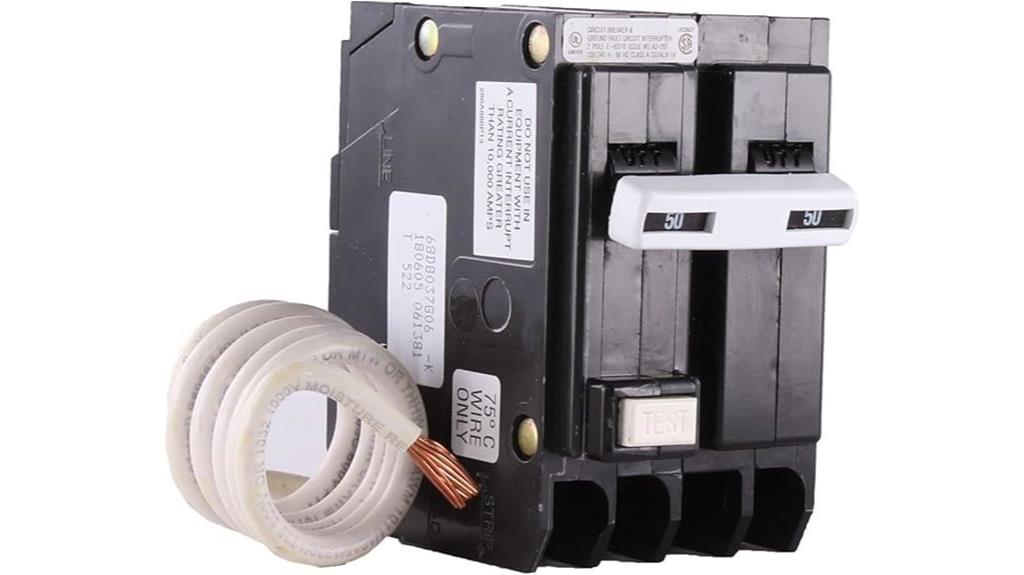 50 amp double pole breaker