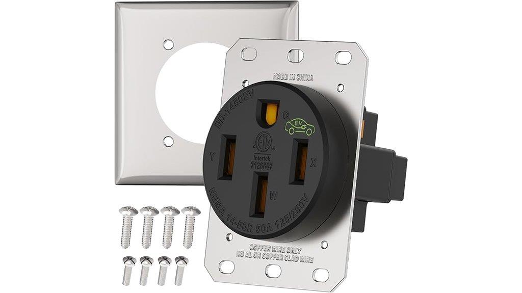 50 amp rv charging receptacle