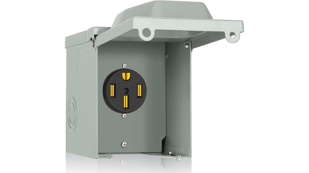 50 amp rv outlet box