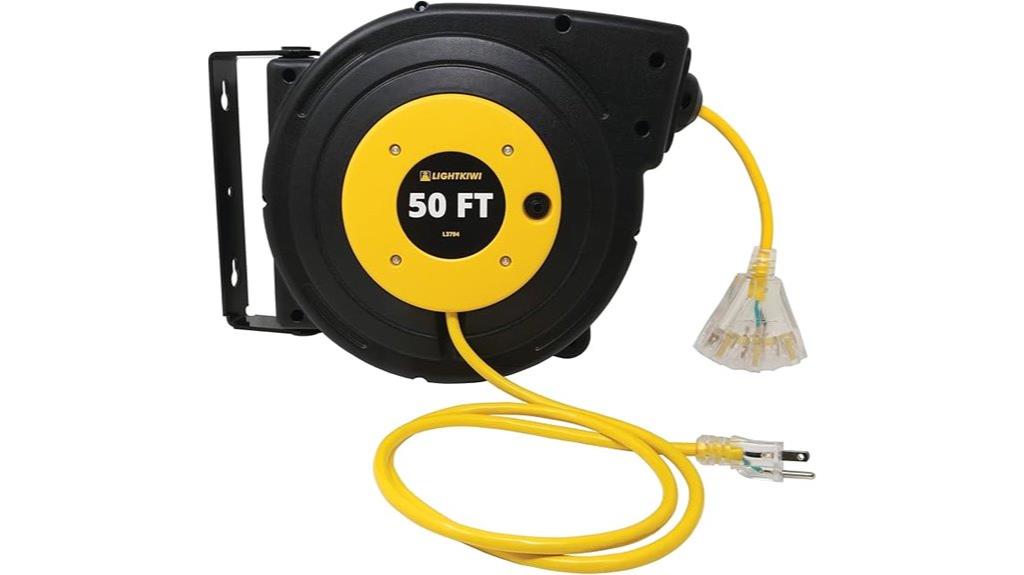50 foot retractable extension cord
