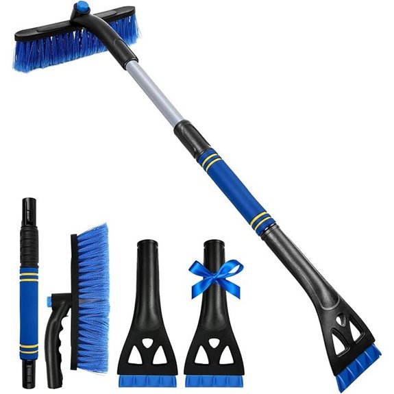 Extendable Ice Scraper and Snow Brush for Cars