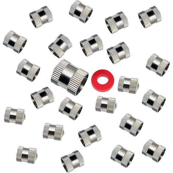 Brass Tire Valve Caps (25 Pack) - Chrome Silver