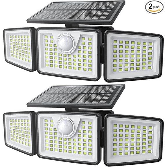 2500LM Solar Lights Outdoor with Motion Sensor