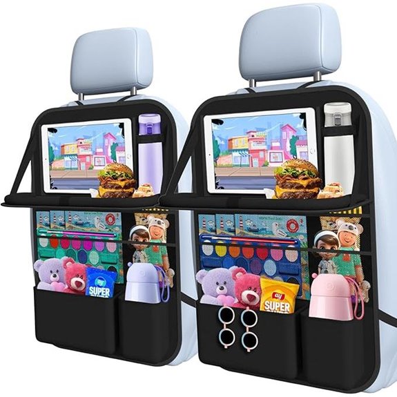 Car Backseat Organizer with Table Tray and Pockets