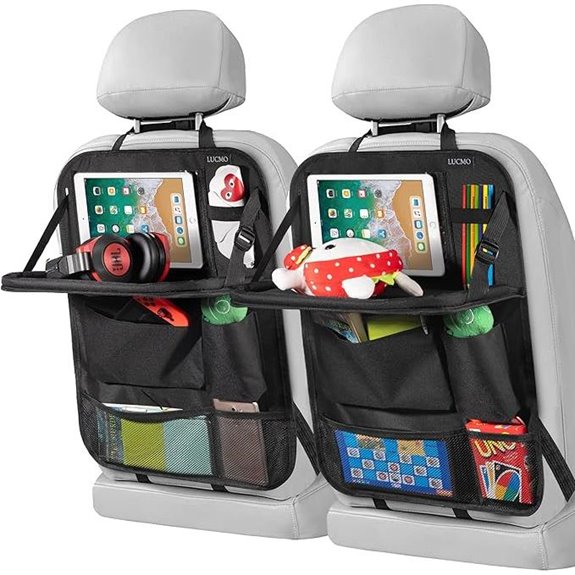 LUCMO Car Backseat Organizer with Tablet Holder (2 Pack)