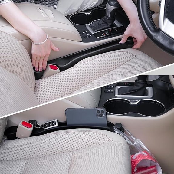 Car Seat Gap Filler Set with Organizer & Hook