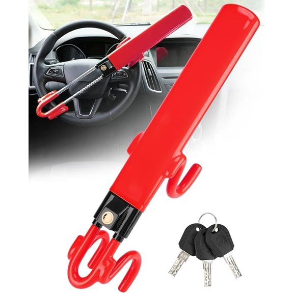 Tevlaphee Car Steering Wheel Lock with Keys