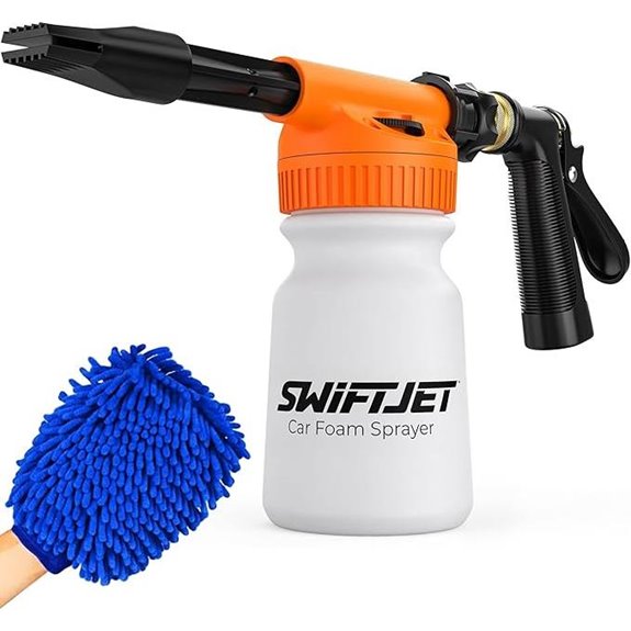 SwiftJet Car Wash Foam Gun and Microfiber Mitt