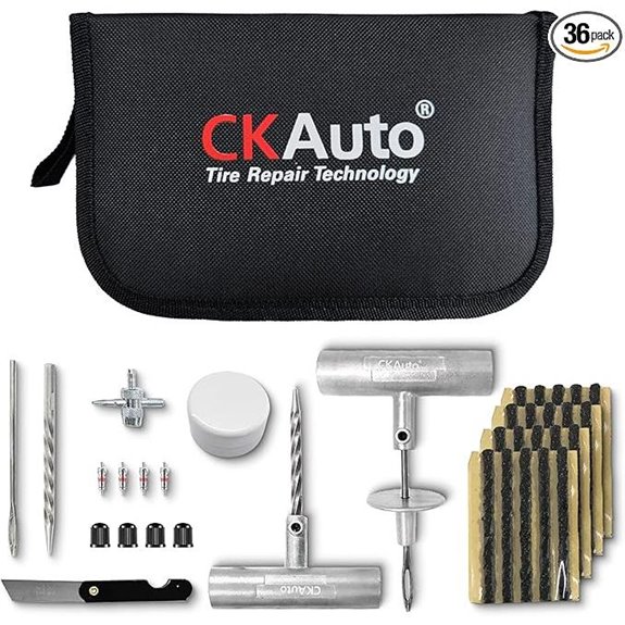 CKAuto Universal Tire Repair Kit (36 Pcs)