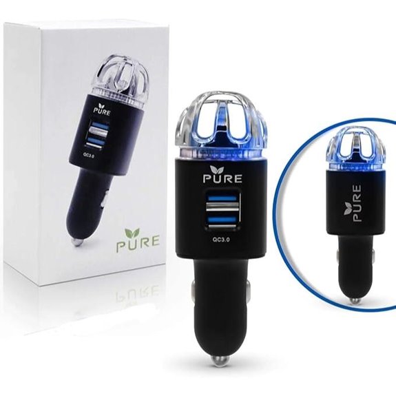 Car Air Purifier with Dual USB Quick Charge