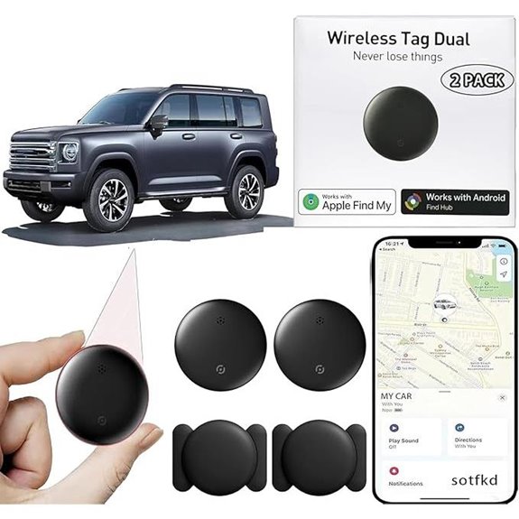 2 Pack GPS Vehicle Trackers with Waterproof Magnetic Shell