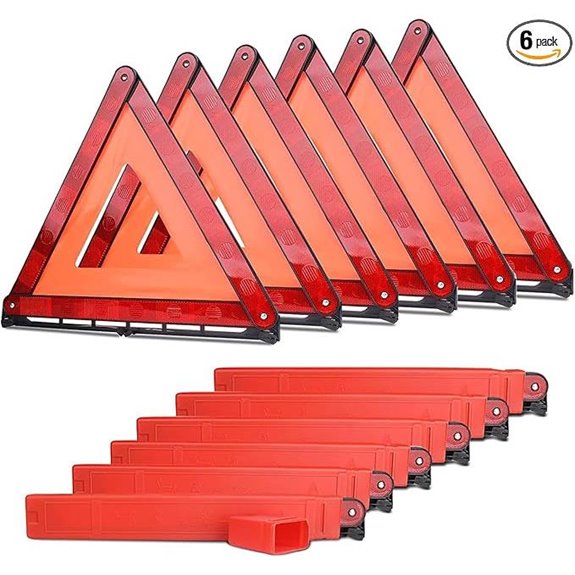 aikko Emergency Warning Reflector Triangle Kit (6 Pack)