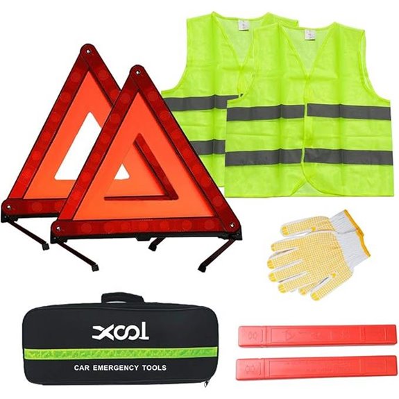 XOOL Emergency Warning Triangle Roadside Safety Kit