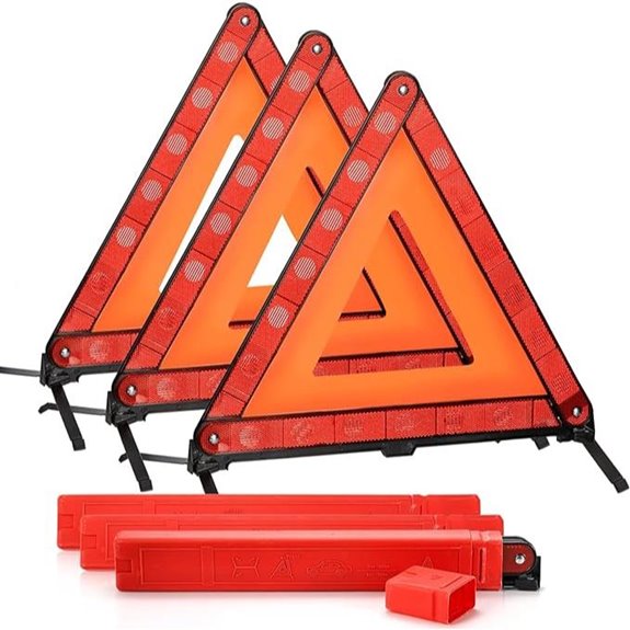 Fasmov Emergency Warning Triangle Reflector Kit (3-Pack)