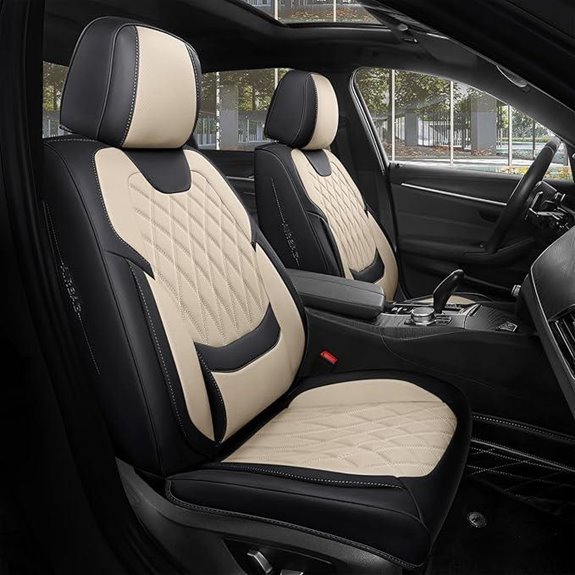 FREESOO Faux Leather Car Seat Covers Full Set