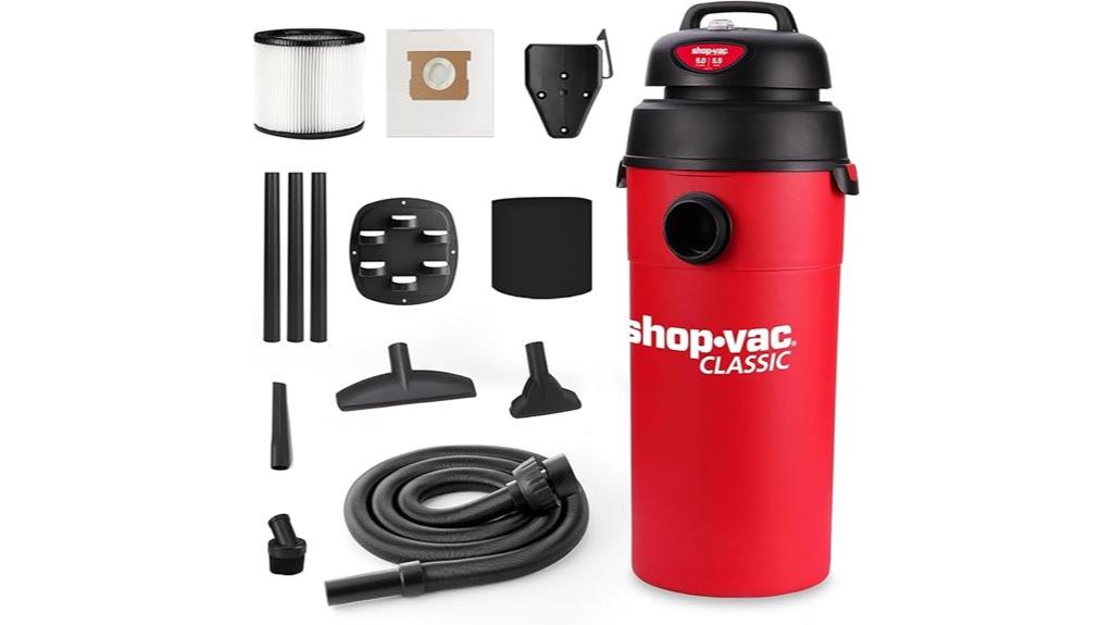 five gallon wet dry vacuum
