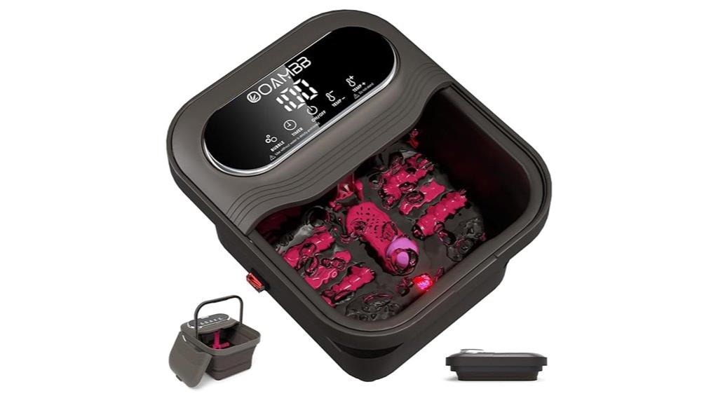 foldable heated foot massager