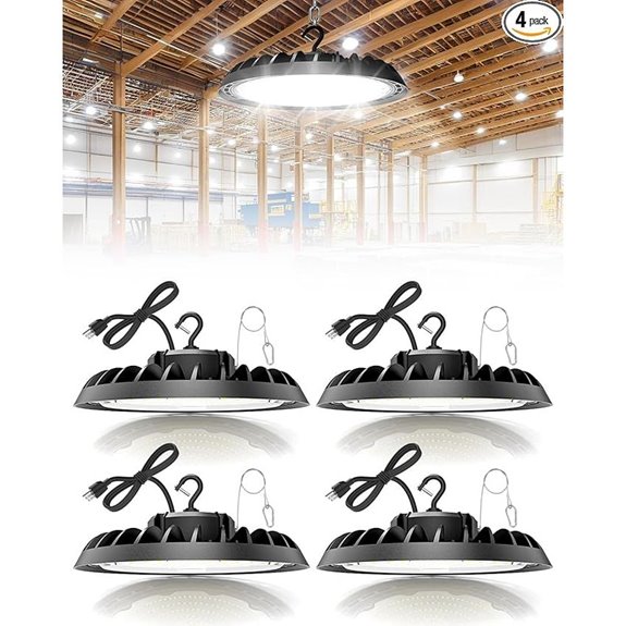 VOLISUN 4 Pack UFO High Bay LED Lights