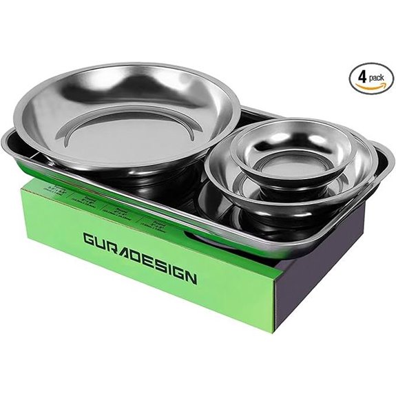 Magnetic Tray Set - 4-Piece Stainless Steel