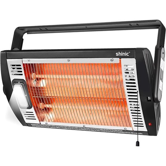Electric Garage Heater with Work Light and Rotation