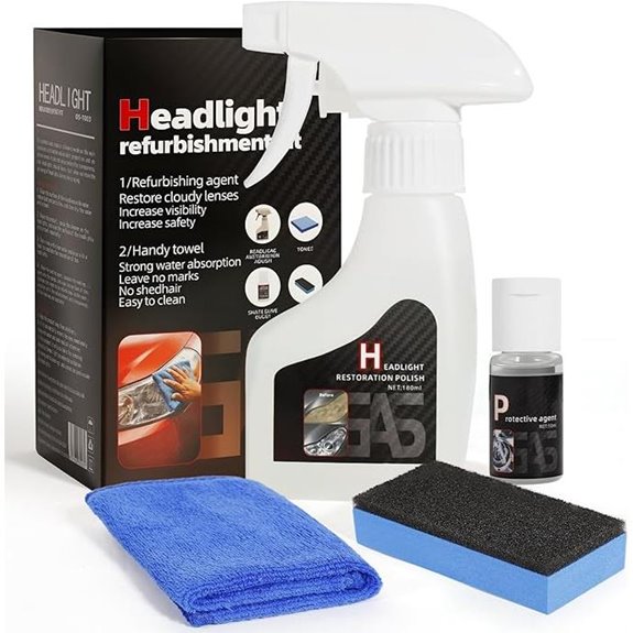 Car Headlight Restoration Kit for Clear Bright Lamps