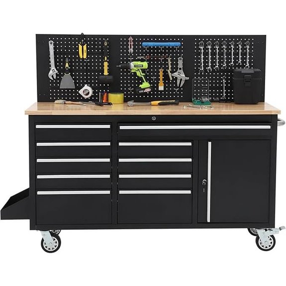 Heavy Duty 61 in Tool Chest Cabinet with Drawers
