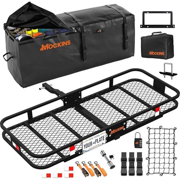 Mockins Heavy Duty Hitch Cargo Carrier with Waterproof Bag