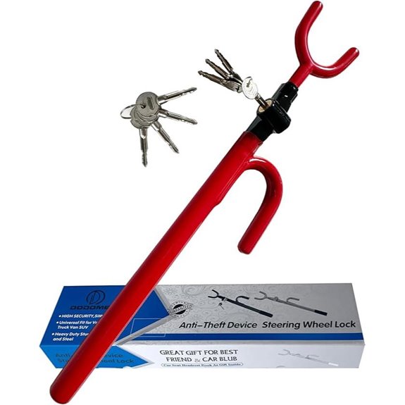 Heavy Duty Steering Wheel Lock with Keys and Extension