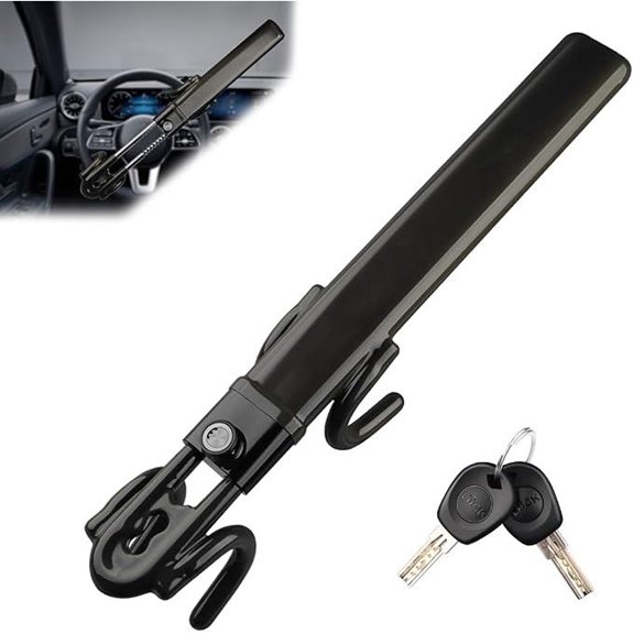 Heavy Duty Car Steering Wheel Lock with Keys