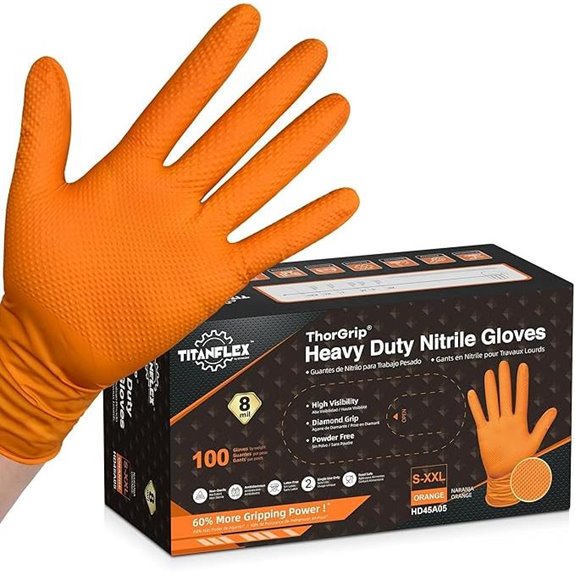 TitanFlex Thor Grip Heavy Duty Nitrile Gloves